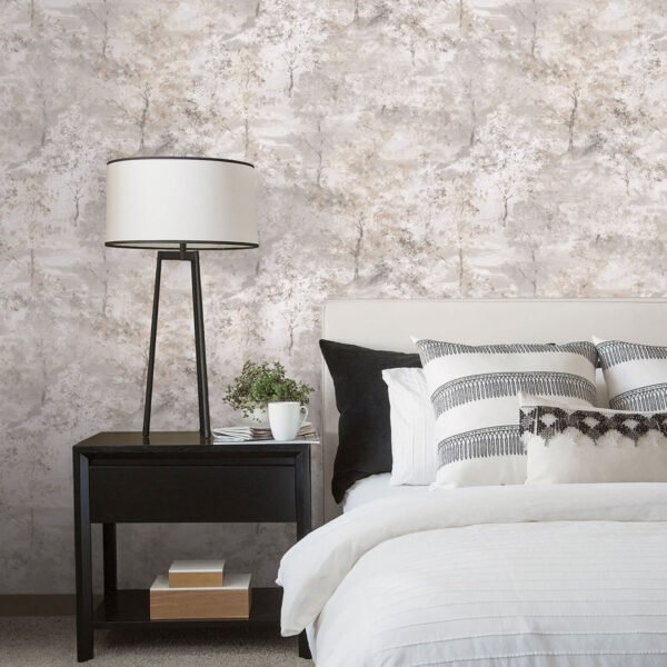 Global Fusion Trees Wallpaper Beige Grey Galerie G56429