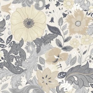 Sommarang Victoria Wallpaper White Galerie S13106