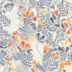 Sommarang Brittsommar Wallpaper Greige Galerie S55013