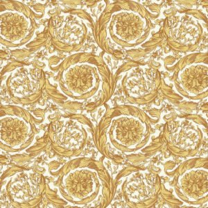 Versace Barocco Flower Wallpaper Gold / Cream 10m x 70cm 36692-5