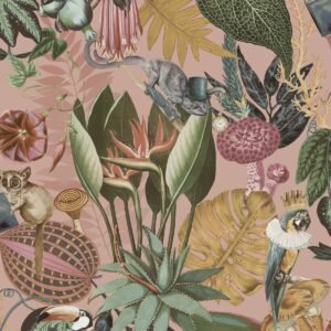 Wonderland Tropical Wallpaper Blush Holden 13400