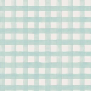 Watercolour Gingham Wallpaper Soft Teal Holden 13293