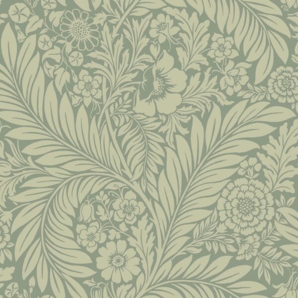 Florence Leaf Wallpaper Green Belgravia 720