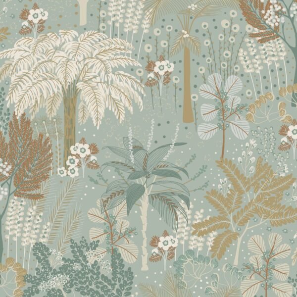 Louan Wallpaper Metallic Effect Sage Grandeco A54802