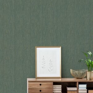 Ciberion Plain Wallpaper Teal and Gold Metallic Effect Grandeco EE1001