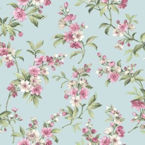 Cottage Chic Ramabe Edra Wallpaper Galerie Light Blue 84006