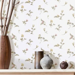 Cottage Chic Bocciolo Blu Wallpaper Galerie Beige 84008