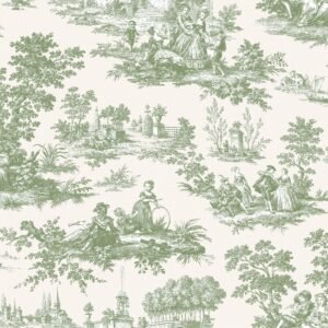 Cottage Chic Paesaggio Barocco Wallpaper Galerie Green 84045