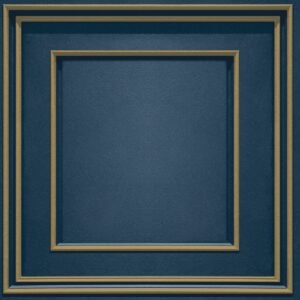 Forbidden Fruit Panel Wallpaper Navy Blue / Gold World of Wallpaper 39007