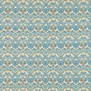 William Morris Strawberry Thief Fabric Denim Spice F1678/06 - By The Metre