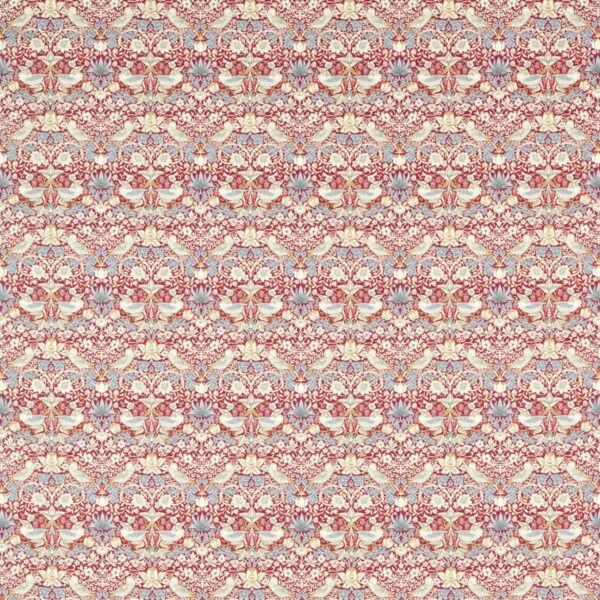 William Morris Strawberry Thief Fabric Plum F1678/03 - By The Metre