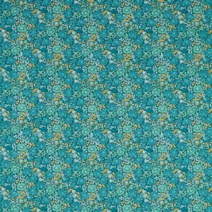 William Morris Mallow Fabric Teal F1680/04 - By The Metre