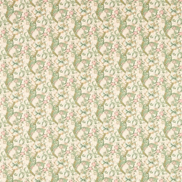 William Morris Golden Lily Fabric Linen Blush F1677/03 - By The Metre