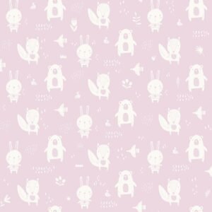 My Kingdom Little Critters Pink Wallpaper Muriva L91303