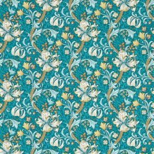 William Morris Golden Lily Wallpaper Teal W0174/03