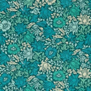 William Morris Mallow Wallpaper Teal W0173/02