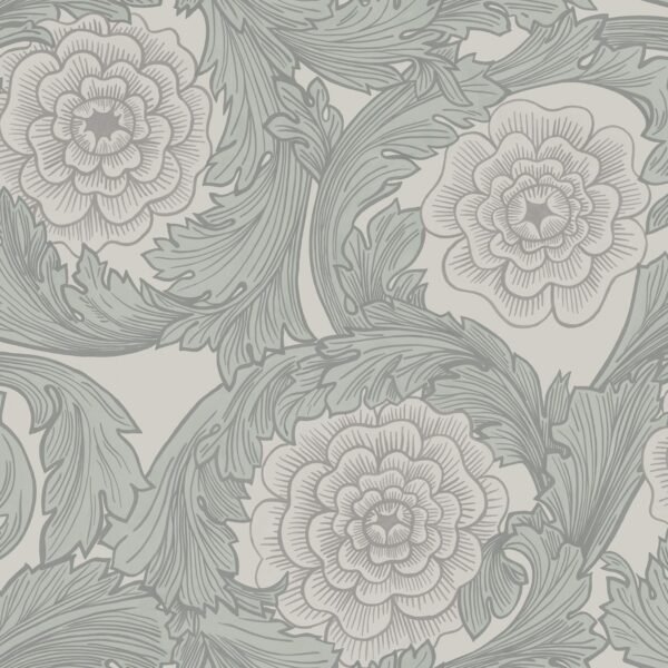 Blomstermala Big Bloom Wallpaper Grey Galerie 51008