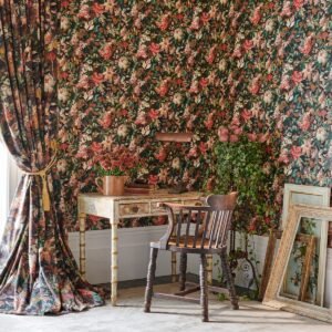 Marianne Lilum Wallpaper Russet Noir Clarke and Clarke W015805