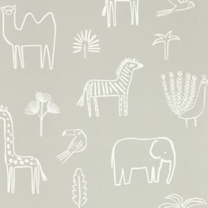 Harlequin Funky Jungle Wallpaper Stone HLTF112629