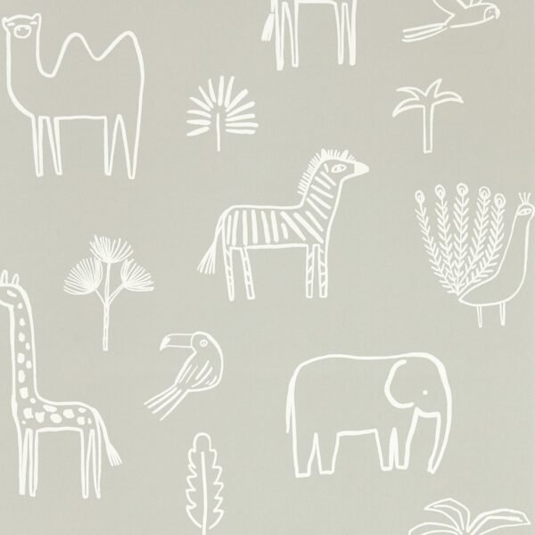 Harlequin Funky Jungle Wallpaper Stone HLTF112629