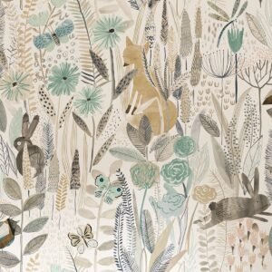 Harlequin Hide And Seek Meadow Wallpaper Linen/Duck Egg/Stone HLTF112634