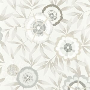 Harlequin Komovi Wallpaper Dove Grey and Linen HSAW112162