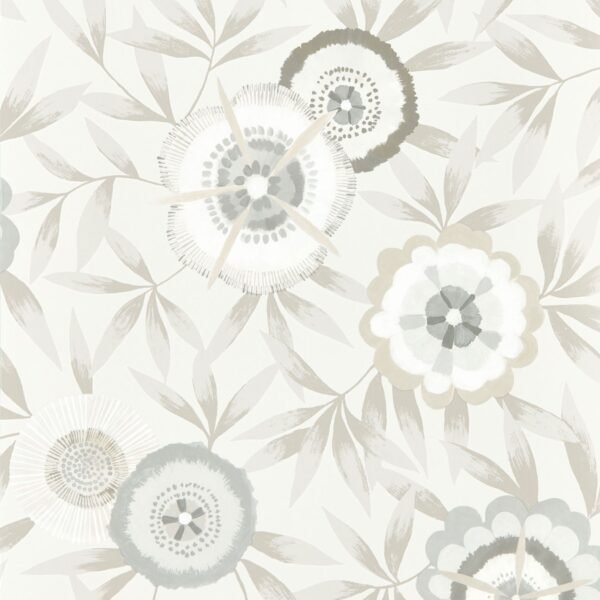 Harlequin Komovi Wallpaper Dove Grey and Linen HSAW112162