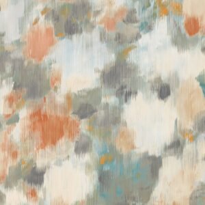 Harlequin Exuberance Painterly Wallpaper Tangerine Orange and Sepia HSTO111474