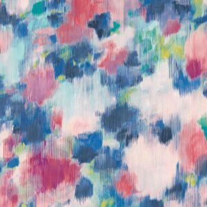 Harlequin Exuberance Painterly Wallpaper Fuchsia Pink and Ultramarine Blue HSTO111475