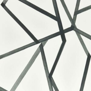 Harlequin Sumi Geometric Wallpaper Pearl White and Charcoal HTEW112600