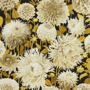 Harlequin Dahlia Wallpaper Fig Blossom / Nectar / Black Earth HQN2112846