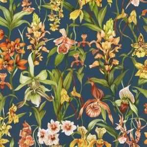 Harlequin Kalina Wallpaper Midnight / Baked Terracotta / Nectar HC4W113010