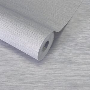 Roma Linear Texture Heavyweight Vinyl Wallpaper Grey World of Wallpaper WOW103