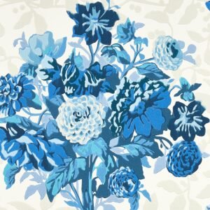 Harlequin X Sophie Robinson Dahlia Bunch Wallpaper Lapis Blue HSRW113055