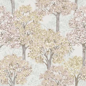 Little Explorers 2 Wallpaper Cottage Tree Pink Galerie 12321