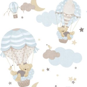 Little Explorers 2 Wallpaper Hot Air Balloons Blue Galerie 14816