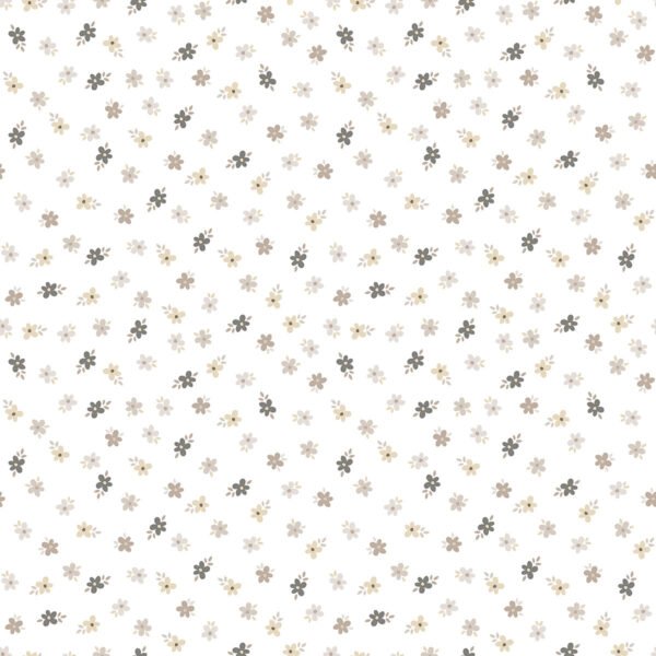 Little Explorers 2 Wallpaper Five Leaf Flower Beige Galerie 14842