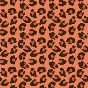 Into The Wild Leopard Print Wallpaper Orange Galerie 18538