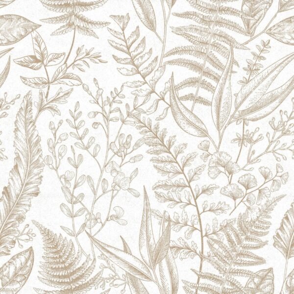 Into The Wild Botanical Wallpaper Beige Galerie 18562