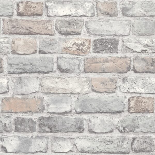 Brick Effect Vinyl Wallpaper Pastel Grandeco A28902