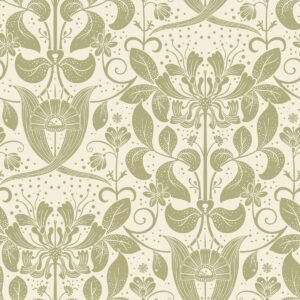 Hjarterum Berit Arts and Crafts Inspired Wallpaper Beige Galerie 83127