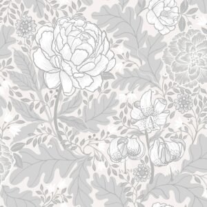 Ekbacka Camille Floral Wallpaper Grey Galerie 14000