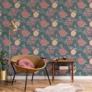 Ekbacka Camille Floral Wallpaper Blue Galerie 14003