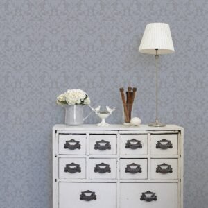 Ekbacka Rosali Floral Wallpaper Blue Grey Galerie 14007