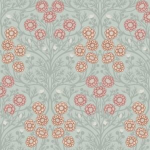 Ekbacka Bellis Floral Wallpaper Light Green Galerie 14017