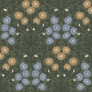 Ekbacka Bellis Floral Wallpaper Green Galerie 14019