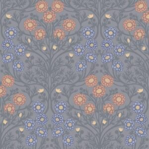 Ekbacka Bellis Floral Wallpaper Grey Galerie 14020