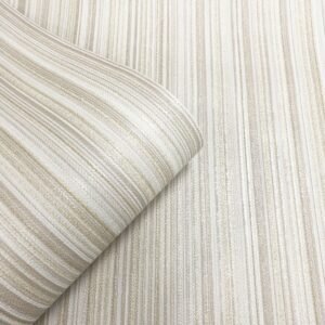 Venezia Stripe Wallpaper Natural / Gold Muriva M66517