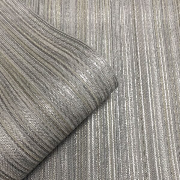 Venezia Stripe Wallpaper Grey Muriva M66519