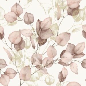 Eucalyptus Leaves Wallpaper Blush/Gold 210502